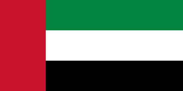 bendera vektor uni emirat arab. proporsi 1:2. bendera nasional uni emirat arab. - arabian peninsula ilustrasi stok