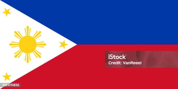 Vector Flag Of The Republic Of Philippines Proportion 12 The National Flag Of Philippines Stock Illustration - Download Image Now