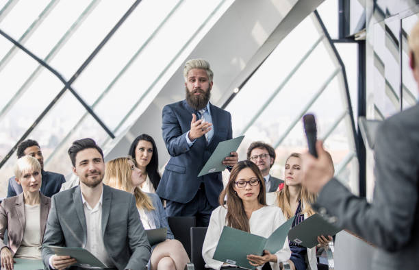 istock Business People at a Conference Event 1061016314