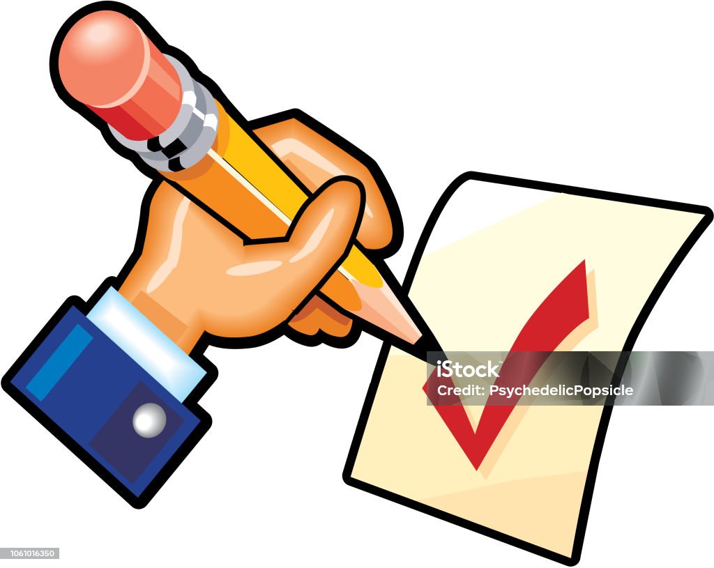 Checking Off A Checkmark Stock Illustration - Download Image Now ...