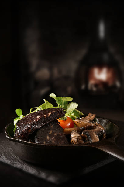 istock Black Pudding and Organic Mushrooms 1061017324