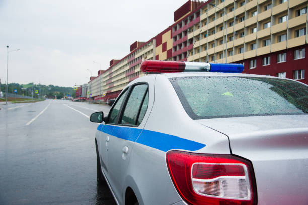 istock Police car during patrol service 1061025394