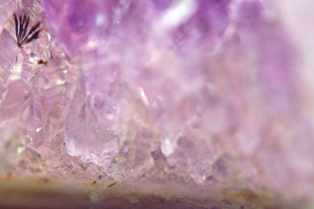 istock Amethyst natural mineral,  beautiful abstract lilac Macro background. Natural light translucent crystal, extreme close-up. 1061030994