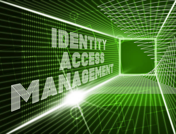 Identity Access Management Fingerprint Entry 3d Illustration