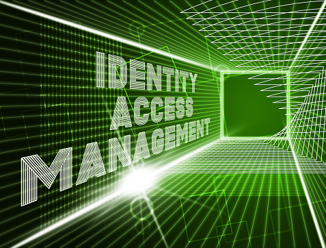 Identity Access Management Fingerprint Entry 3d Illustration Shows Login Access Iam Protection With Secure System Verification