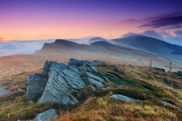 istock Majestic sunrise in the mountains landscape. 1061036332