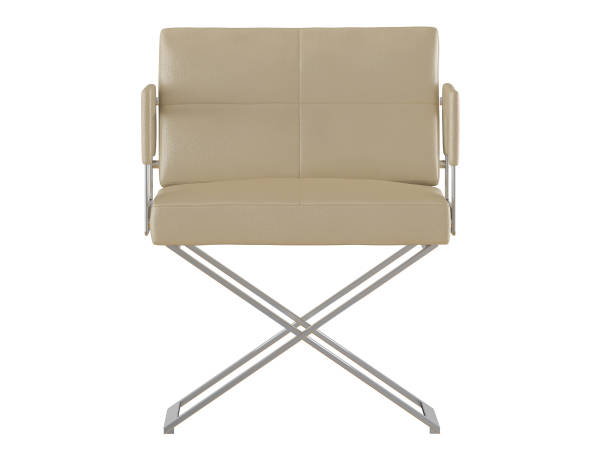 istock Beige chair with iron legs 1061042698