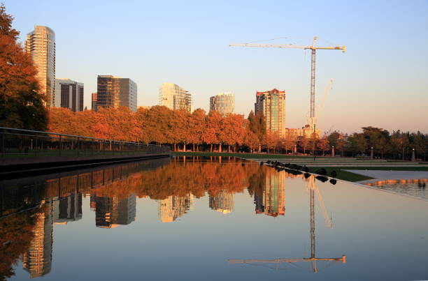 istock Bellevue Downtown Park at Sunset, Washington-USA 1061043312