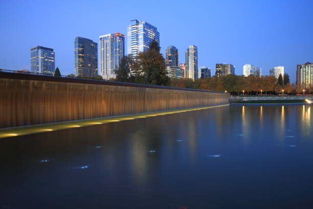 istock Bellevue Downtown Park at Twilight, Washington-USA 1061043934