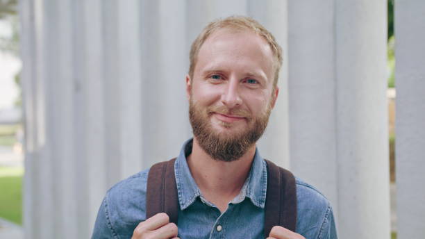 istock Happyness Smiling Red-Haired Men with Beard in Town 1061045322