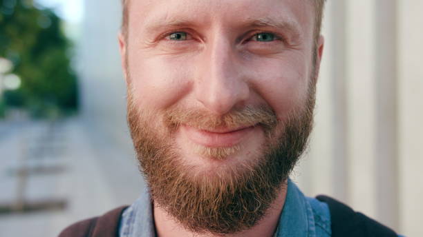 istock Happyness Smiling Red-Haired Men with Beard in Town 1061045382