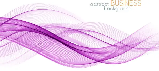 Vector illustration of Abstract color wave design element