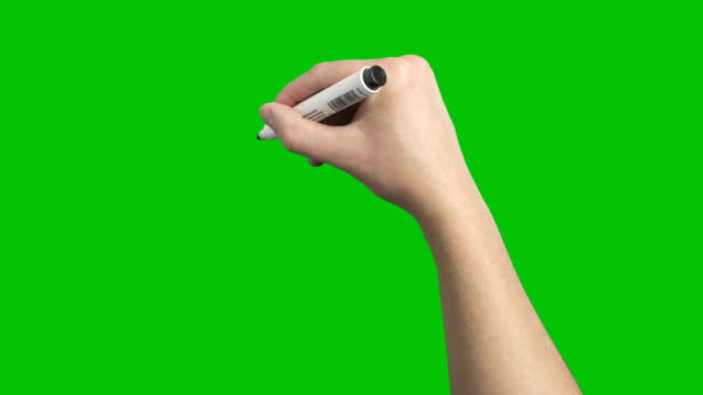 Black Marker Whiteboard Scribble Male Hand Loop