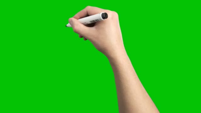 Black Marker Whiteboard Scribble Male Short Strokes Hand Loop