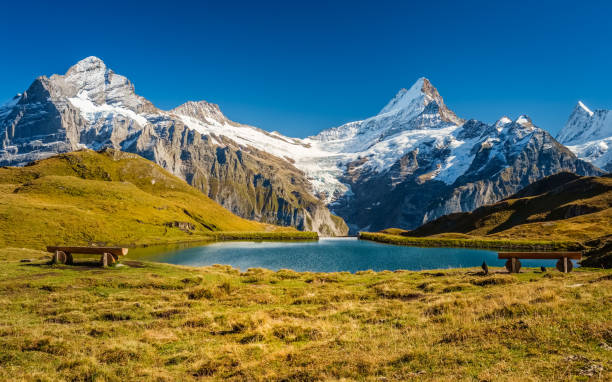 istock Encountering Bachalpsee when hiking First to Grindelwald (Bernese Alps, Switzerland). 1061051346