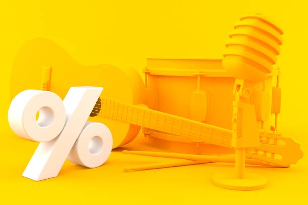 istock Music background with percent symbol 1061051946