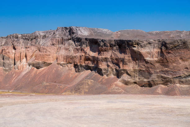 istock Gravel stone dumps in a quarry open pit mining. Processing plant for crushed stone and gravel. Mining and Quarry mining material. 1061052840