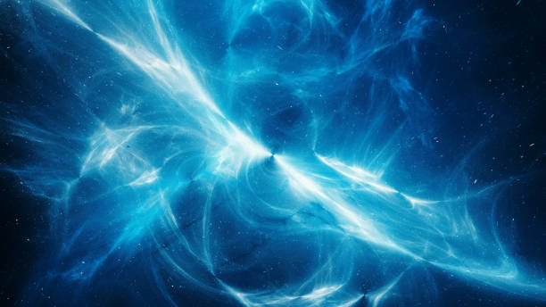 istock Blue glowing high energy plasma field in space 1061054054