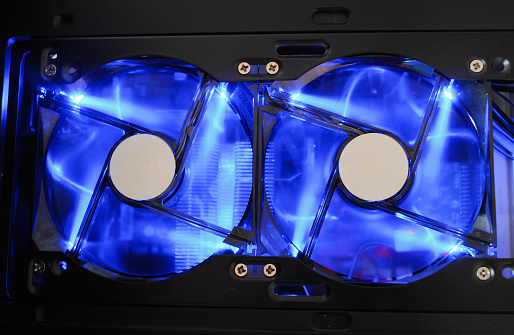 Fan Computer Backgrounds Computer Fans With Led Backlight Stock Photo - Download Image Now ...