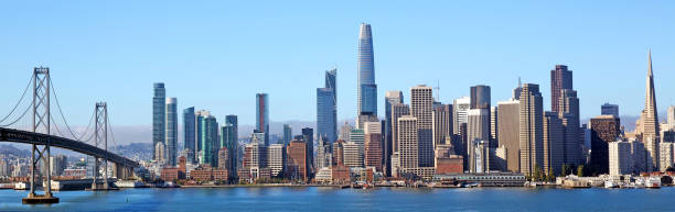 San Francisco Skyline of San Francisco taken in the day northern california photos stock pictures, royalty-free photos & images