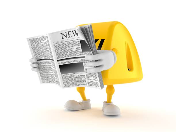 istock Taxi character reading newspaper 1061059206