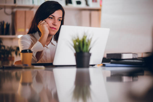 istock Businesswoman working in her office 1061060786