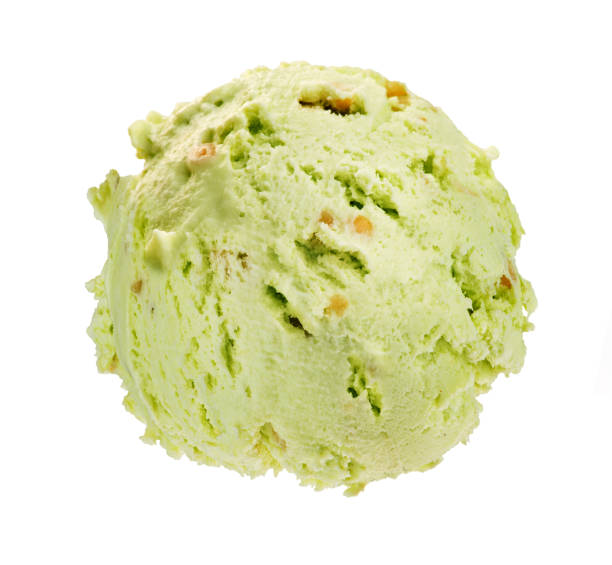 istock pistachio ice cream on a white 1061068162
