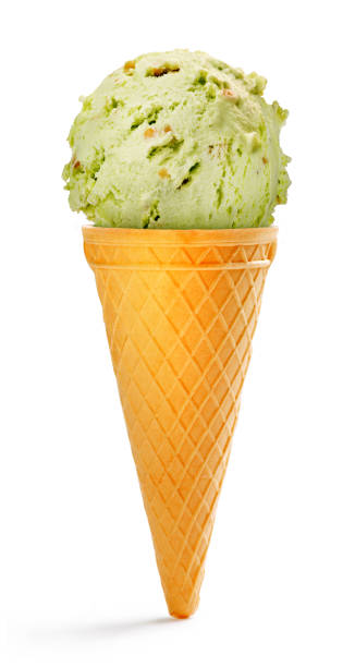 istock pistachio ice cream in a waffle cup 1061069248