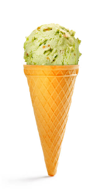 istock pistachio ice cream in a waffle cup 1061069490