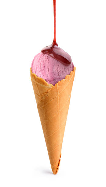 istock berry ice cream poured in a waffle cup 1061069572