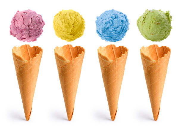 istock color ice cream balls set with waffles isolated 1061069740