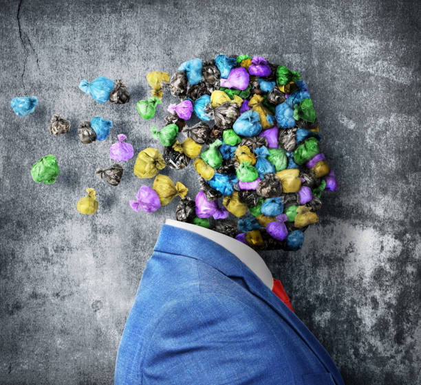 istock Concept of garbage in head 1061070094