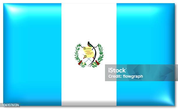 Glossy Guatemalan National Flag Stock Illustration - Download Image Now - Banner - Sign, Central America, Country - Geographic Area