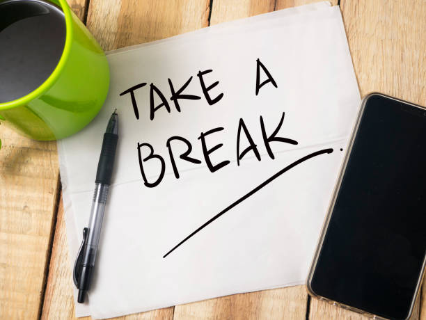 Take a Break, Motivational Words Quotes Concept stock photo