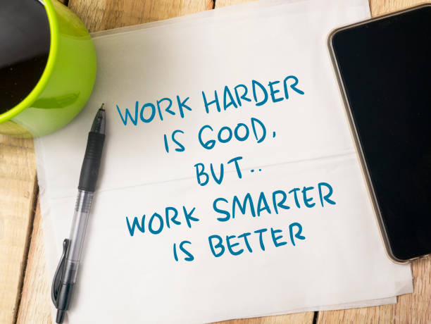 istock Work Smarter not Harder, Motivational Words Quotes Concept 1061077794