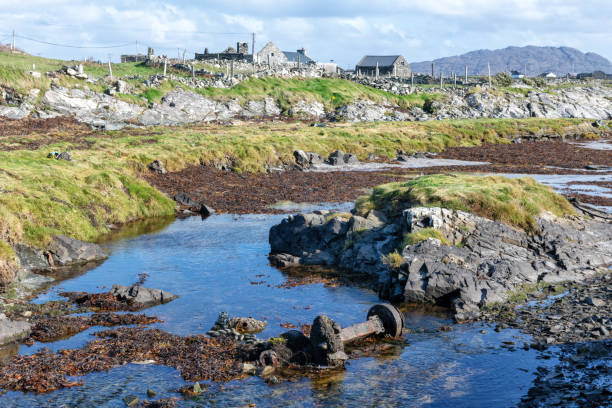 istock Connemara seashore with old iron machinery 1061080858