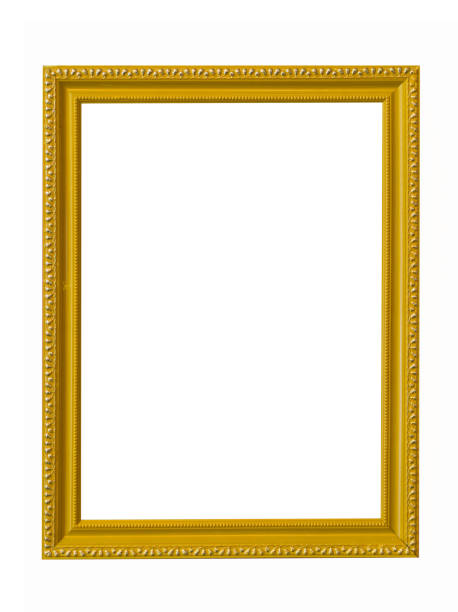 istock Gold frame Elegant vintage Isolated on white background 1061085678
