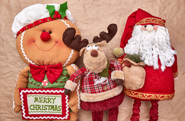 istock Christmas decoration over a kraft paper background 1061096744