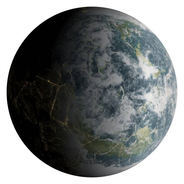 istock Fantasy planet illustration isolated on white background 1061097298