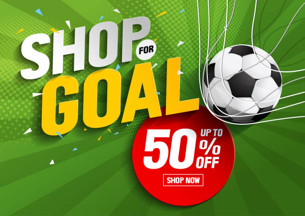 shop for goal shop for goal sale, vector illustration, you can place relevant content on the area. fifa world cup stock illustrations