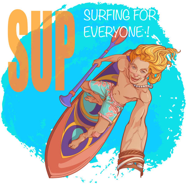 istock Stand up paddle surfer. Young Man surfing the wave and taking a selfie. 1061123680