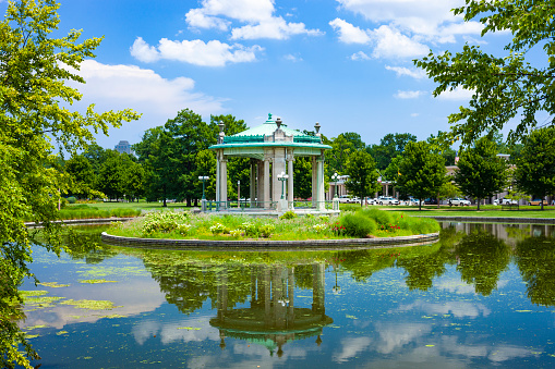 Bandstand in Pagoda Circle in Forest Park.