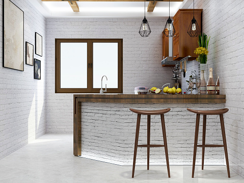 European rustic kitchen design renderings