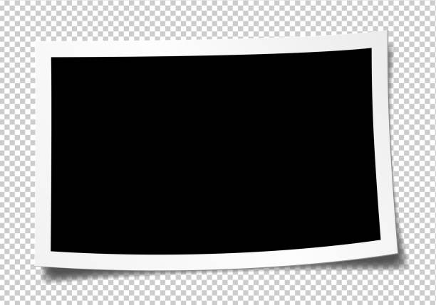 stockillustraties, clipart, cartoons en iconen met vector leeg afbeeldingsframe getextureerde geïsoleerd - papierwerk fotos