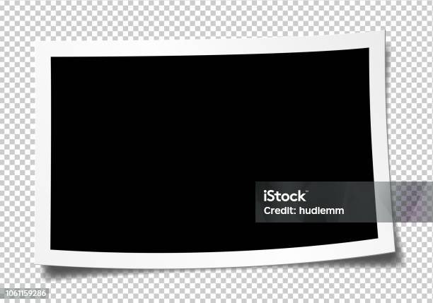 Vector Blank Picture Frame Textured Isolated Stock Illustration - Download Image Now - Instant Camera, Instant Print Transfer, Picture Frame