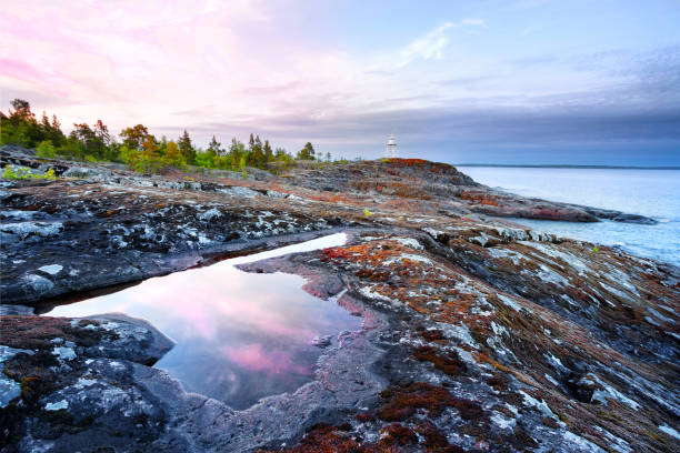 istock North lake shore with lighthouse 1061159858
