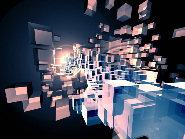 istock abstract cubic space, 3-D illustration in a metaphor on nanotechnology, science and engineering 1061167128