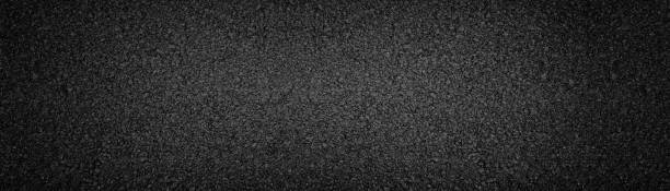 Black asphalt wide texture - roomy dark gray anthracite background