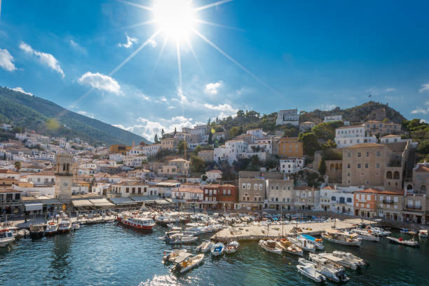 istock View of the city Hydra Island 1061178830