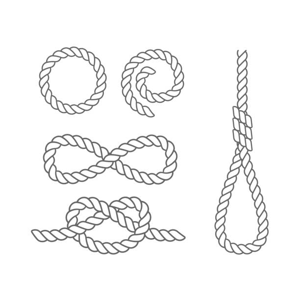 Rope Knots Clipart Vector, Knotted Rope Clip Art, Rope Clipart